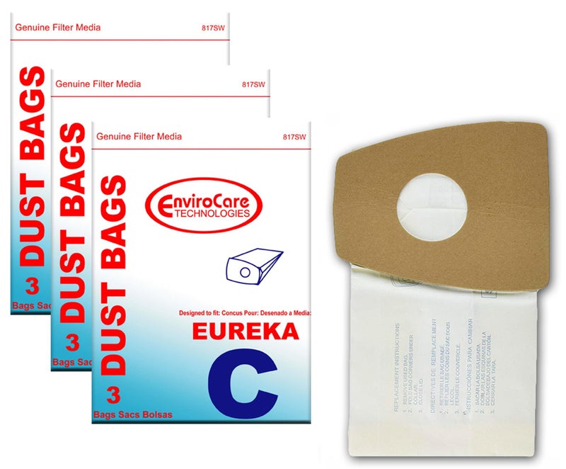 EnviroCare Replacement Vacuum Cleaner Dust Bags made to fit Eureka Mighty Mite Type C 9 Bags - Image 1